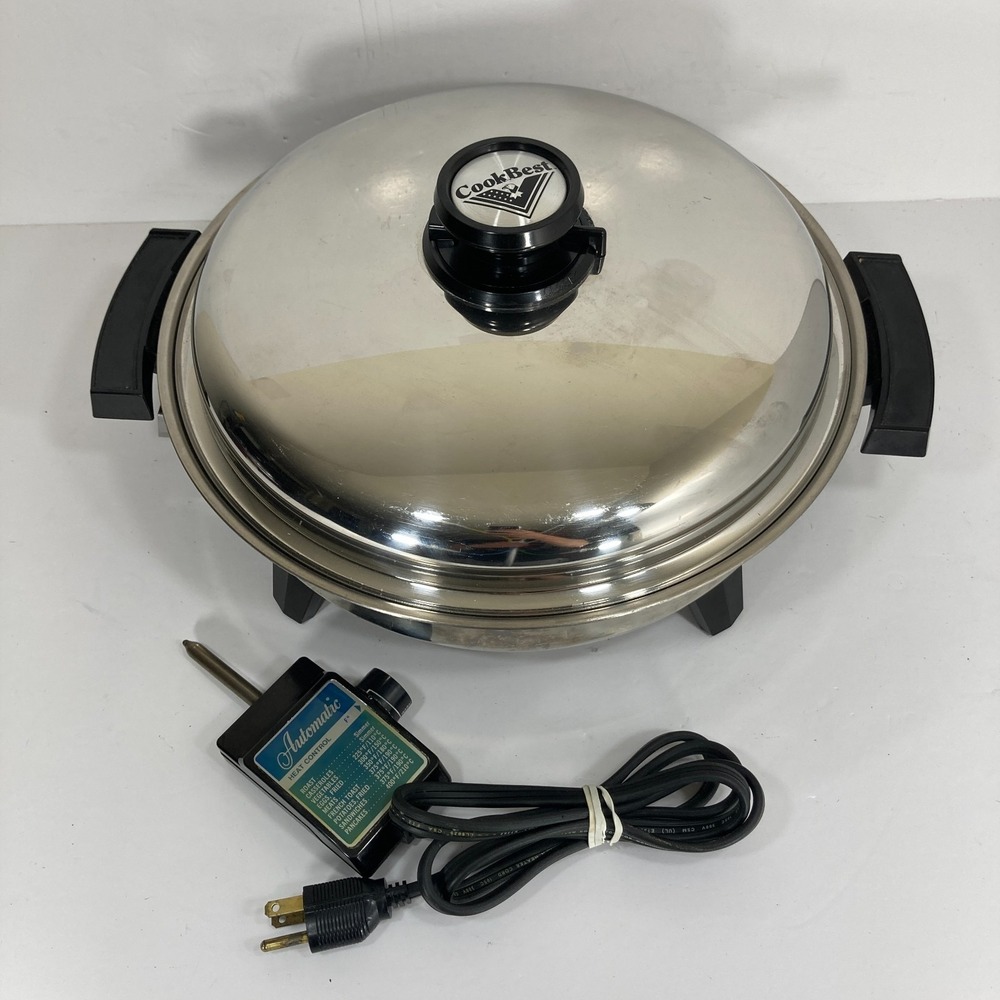 Cook Best 12" Liquid Core 3 QT Stainless Steel Electric Skillet w/ WB #1 Control